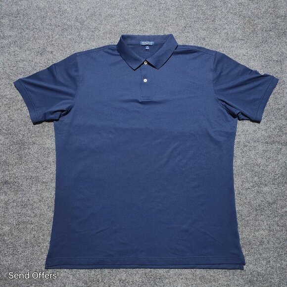Peter Millar Other - Peter Millar Summer Comfort Polo Shirt Navy Blue Performance Men's XL